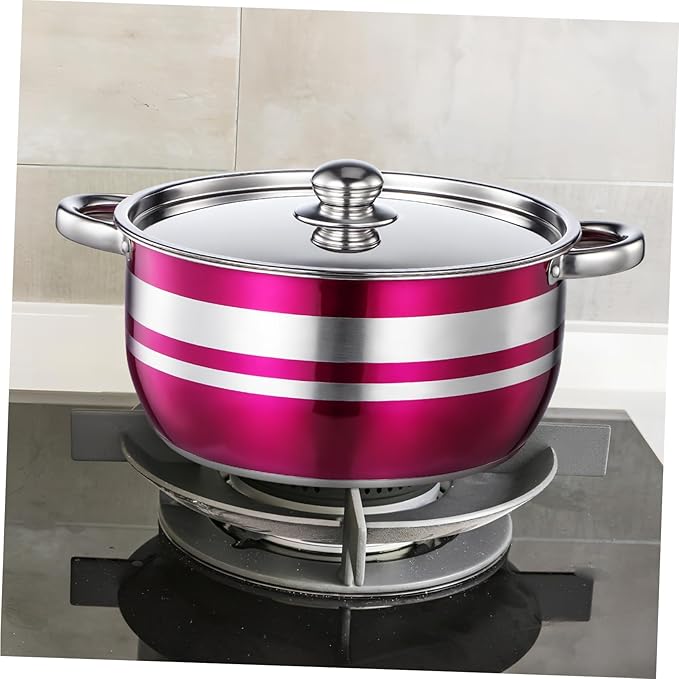 Alipis 4pcs Stainless Steel Cookware Set with Ergonomic Cool-touch Handles Induction Compatible Stock Pots Even Heat Distribution Dishwasher Safe Kitchen Cooking Utensils for Home and