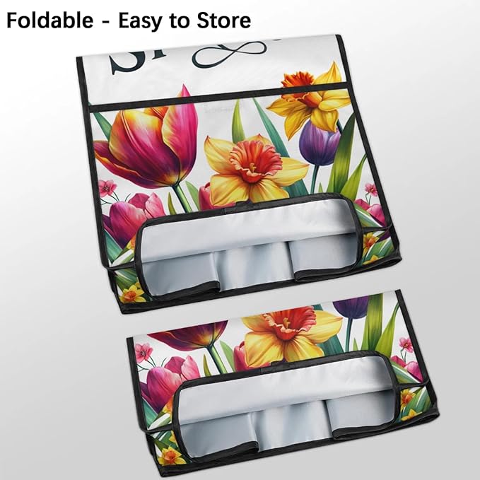cfpolar Kitchen Aid Mixer Cover Compatible with 6-8 Quarts Spring Yellow Flowers Stand Mixer Cover Kitchen Aid Mixers Accessories Appliance Organizer Bag Dust Covers with Zipper Pocket