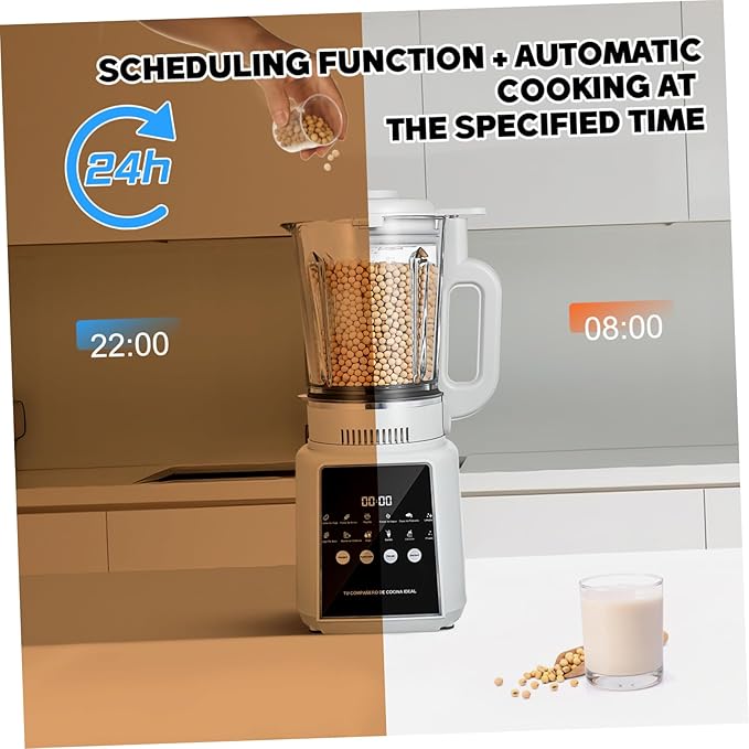 DECHOUS 110v High-speed Electric Blender with Touch Display Non-stick Jar Self-cleaning Function Low Noise Operation for Smoothies Juices and Food Processing