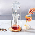 Cold Brew Drip Tower Ice Drip Coffee Maker with Pour-Over Coffee Pot High Borosilicate Heat-Resistant Glass &amp Stainless Steel Filter 2-4 Cup for Cold Brewed Coffee and Tea