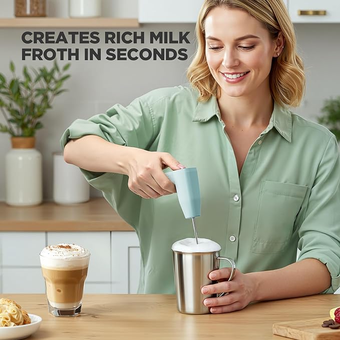 Single Serve Coffee Maker with Built-in Detachable Milk Frother Iced and Hot Coffee Machine for K Cup &amp Grounds 40oz Removable Water Reservoir 6 Cup Sizes Fits 7.3 Travel Mug Teal