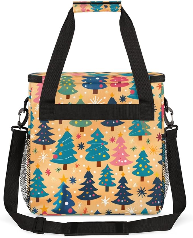 Christmas Tree Christmas Coffee Maker Carrying Bag Travel Storage Bag Compatible with K-Mini or K-Mini Plus Single Serve Coffee Brewer Carrying Case with Multiple Pockets &amp Shoulder Strap