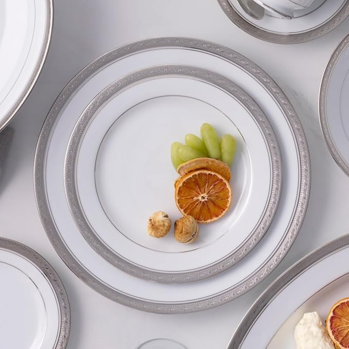 Noritake Crestwood Platinum 12-Piece Dinneware Set Service for 4