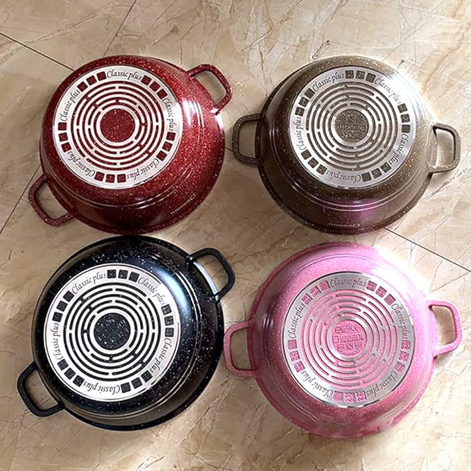 Pots And Pans Sets Nonstick Cookware Sets Granite Cooking Pots And Pans With Glass LidsMarble Coated Aluminium Home Kitchenware With SaucepansFrying PanStock Pot10 Piece (Black Variety Pack)