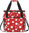 Round Dots Print Coffee Maker Carrying Bag Compatible with K-Mini or K-Mini Plus Portable Single Cup Coffee Maker Case with Pockets for K Cup Pods