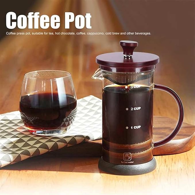 HASMI Coffee Kettle Coffee Kettle Press Coffee Maker Kettle Borosilicate Glass Tea Coffee Pot Container for Home Use Perfect for Coffee Lover 800ml Coffee Maker Dingzhebo2022