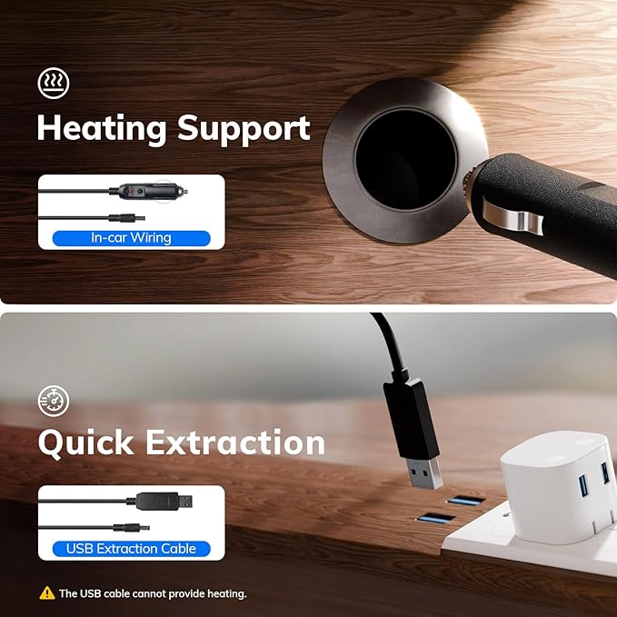 Portable Espresso Machine 100W Self-Heating &amp Car-Ready Compatible with NS Capsules &amp Ground Coffee Ideal for Travel Camping RV Black