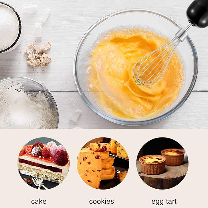 4 In 1 Immersion Blender Electric Chopper with Meat Grinder and Veggie Chopper Emulsion Blender with Chopper Egg Whisk Attachment Milk Frother 700ml Mixing Beaker