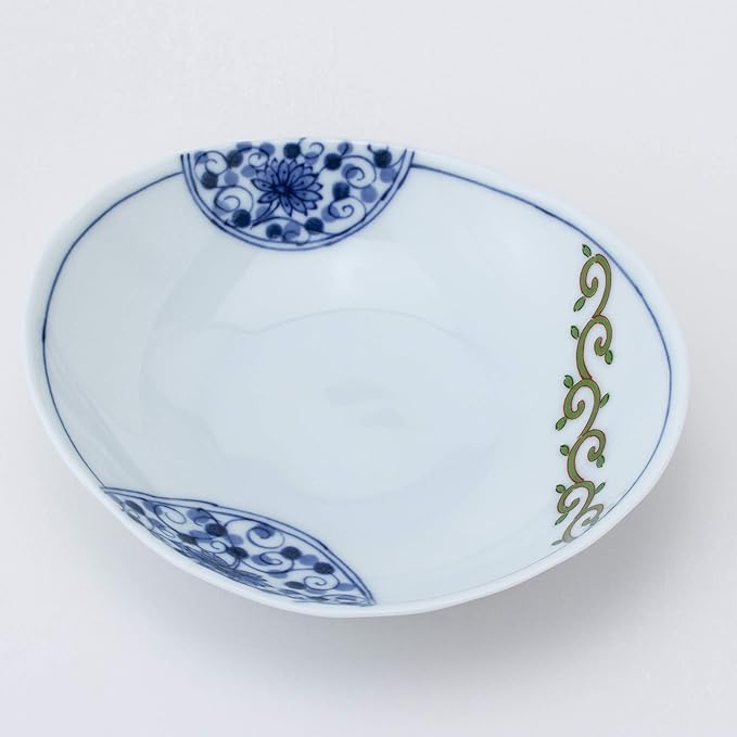 Saikaitoki dyed Nishikie changes ellipse bowl assortment 31984