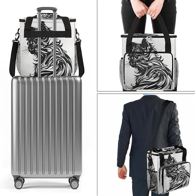 Animals Black Cats Coffee Maker Carrying Bag for Keurig K-Mini or K-Mini Plus Storage Portable Coffee Maker Travel Bag