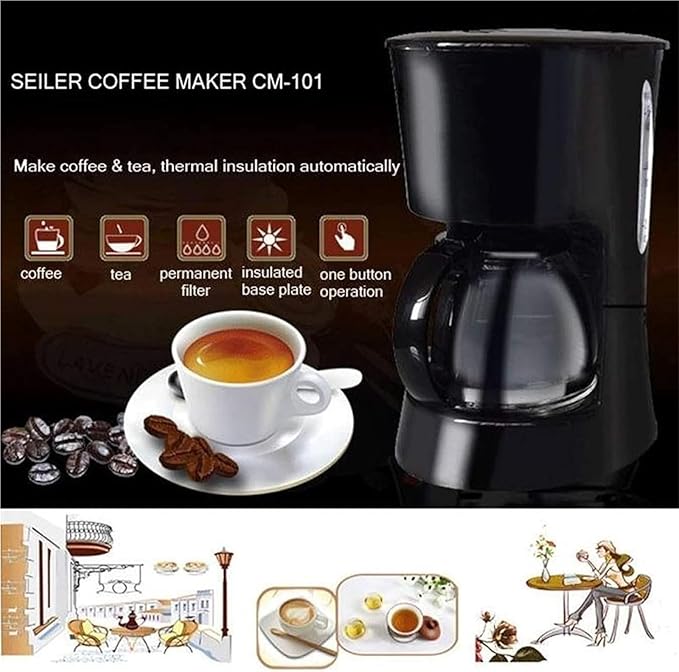 Electric Drip Coffee Machine - 600ML Hourglass Espresso and Cappuccino Maker for Cafe Quality Brew
