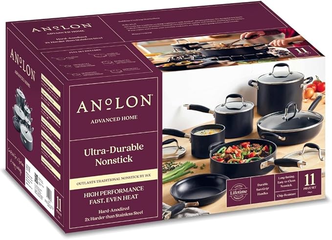 Anolon Advanced Home Hard Anodized 11-Piece Cookware Set
