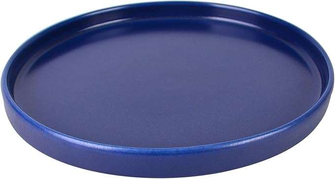 222 Fifth 12 Pieces Porcelain Dinnerware Set for 4 Elegant Navy Blue Plates and Bowls Sets Matte Ceramic Dishes Chip Resistant Kitchen and Dining Dish Set Microwave &amp Dishwasher Safe Kaden