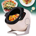 Automatic Cooking Machine Lazy Stir-Fry Pan Cooking Machine with 3 Gears Speed &amp 6L Capacity 360° Rotatable Drum Type Fried Rice Machine for Stir Frying Stewing Cooking 220V