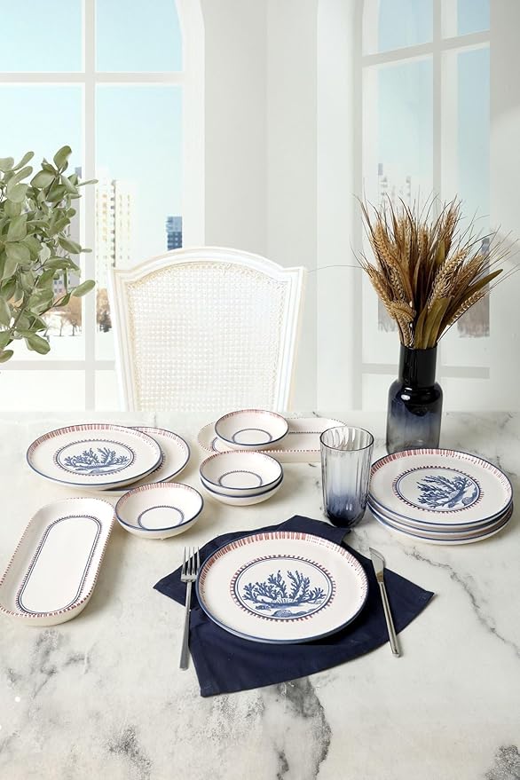 Dinnerware Set - Marine Wonders - 12 Pieces - 6 Persons - Stoneware