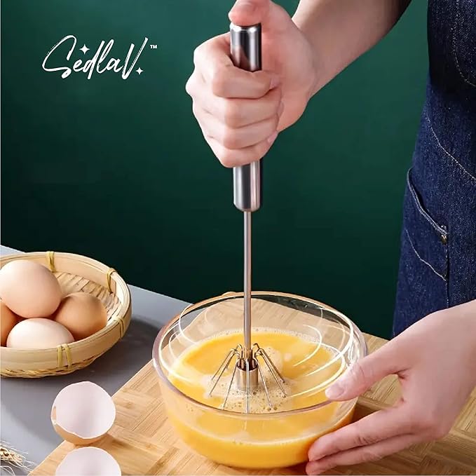 SEDLAV Hand-held Push-type Semi-automatic Mixer – Immersion Blender Handheld Hand Blender for Shakes and Smoothies with Mechanized Whisk - Handheld Blender Stick Suitable for Cream Eggs Gravies