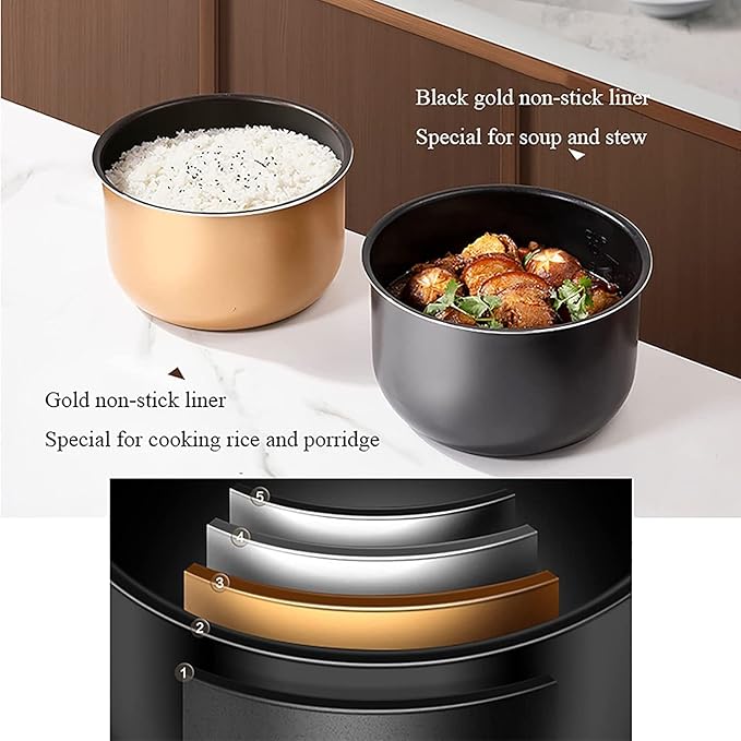 Rice Cooker Household Multi-Function Rice Cooker Thicken Non-Stick Double Liner24H Reservation and Heat Preservation for 2-8 People