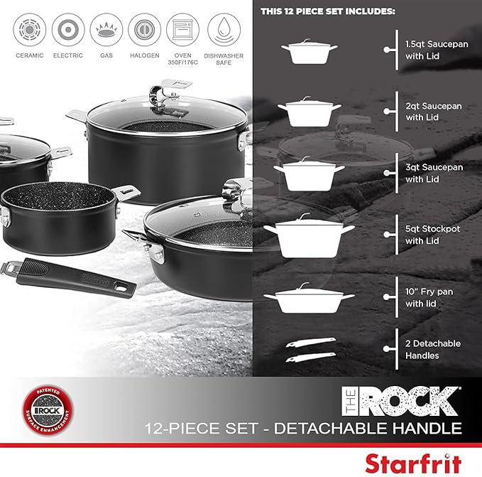 Starfrit 12PC SPC SV ST W/DTCH HND