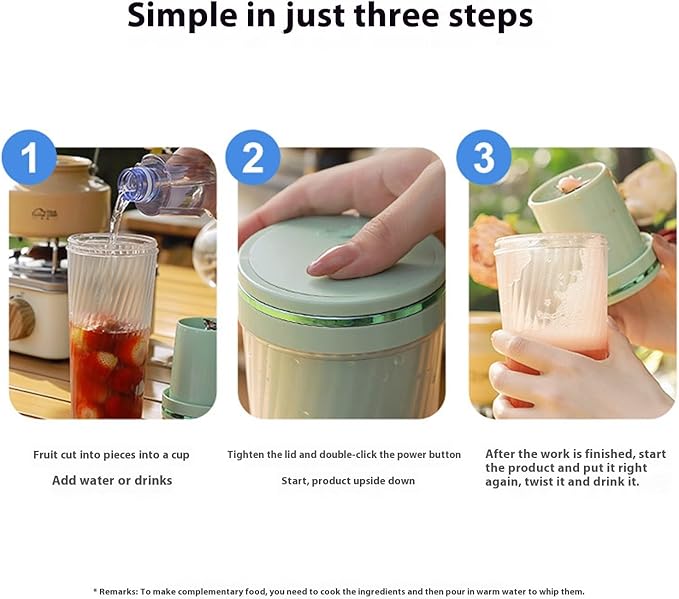 Travel Friendly Rechargeable Cordless Juicer Cup Portable 350ml Capacity Juices Maker High Efficiency Motor Blenders Lightweight Travel Juicer Cup