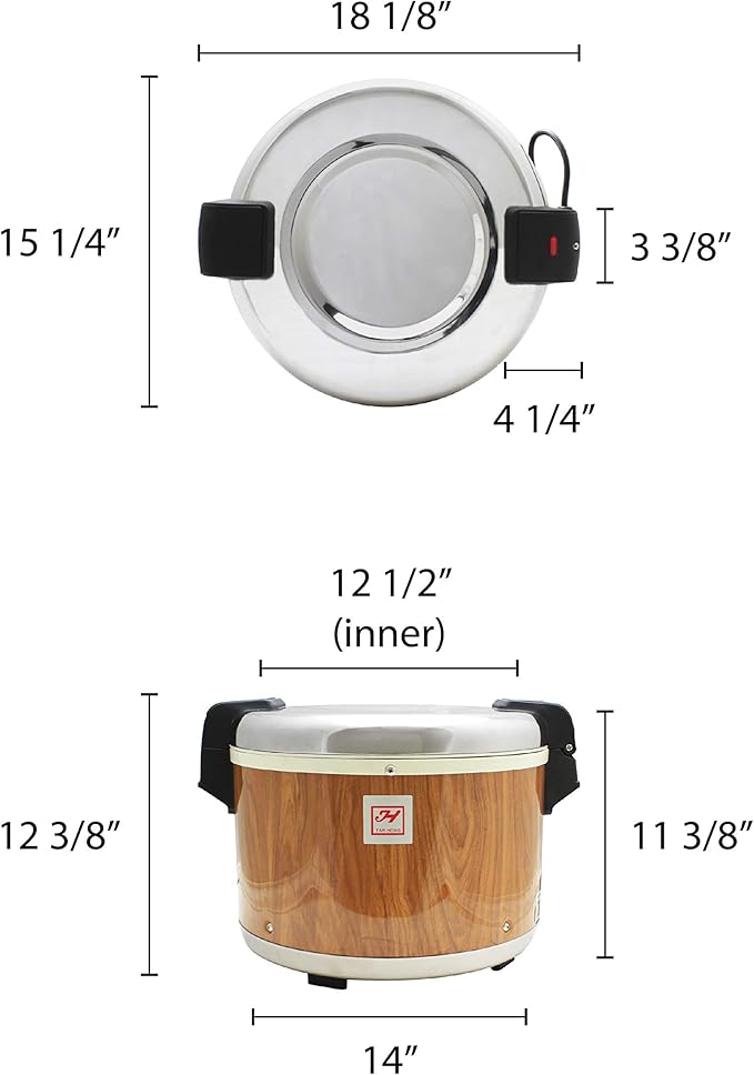 Thunder Group SEJ18000 Wood Grain 30-Cup (Cooked) Rice Warmer