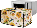 Mumeson Hummingbird Sunflower Toaster Oven Dust Cover Waterproof Dust Proof Bread Machine Cover with Accessory Pockets Small Kitchen Appliance