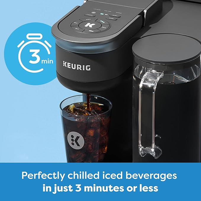 Keurig K-Brew+Chill Iced or Hot Single-Serve K-Cup Coffee Maker with MultiStream and QuickChill Technology 70oz. Removable Reservoir