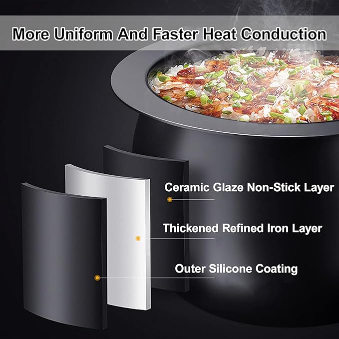 Automatic Cooking Machine 6 L Fry Robot Touch Panel Cooker Robot With 360° Rotating And All-Round Heating Anti-Paste For Domestic/Commercial