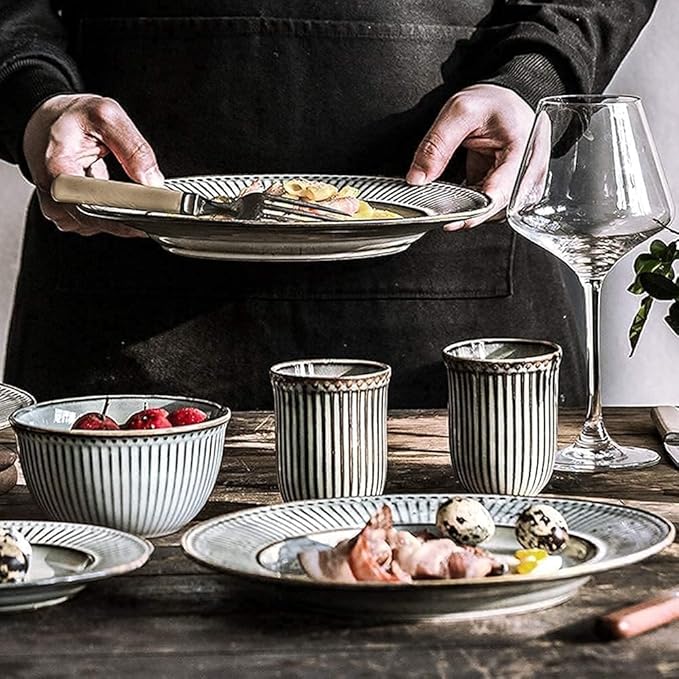 Dinnerware Set Dinnerware Sets 38-Piece Dinnerware Sets Chip Resistant Dishwasher Safe Fine Porcelain Plate And Bowl Sets For 4 5 6 People