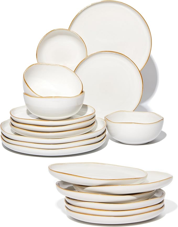 18 piece Ceramic Dinnerware Sets White