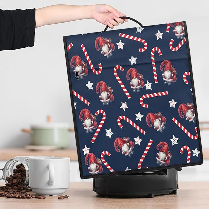 cfpolar Kitchen Aid Mixer Cover Compatible with 6-8 Quarts Christmas Candy Cane Santa Claus Stand Mixer Cover Kitchen Aid Mixers Accessories Appliance Organizer Bag Dust Covers with Zipper Pocket