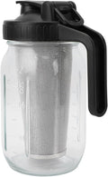 Cold Brew Coffee Maker Jar Stainless Steel Filter Thick Glass Iced Coffee Pitcher Spout Lid Handle Working Home (1000ml)