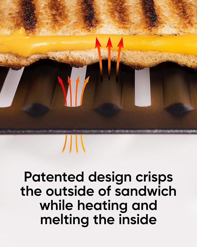 Revolution Toastie Press (Works With All Toasters) Conveniently Toast Delicious Grilled Cheeses Quesadillas and Paninis in Your Toaster