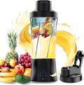 Portable Blender 6000mAh Portable Juicer with USB Rechargeable for Shakes and Smoothies BPA Free 24 oz Juicer Cup with 6 Blades and Lid 360W Self Cleaning Personal Blender for Home/Office/Travel