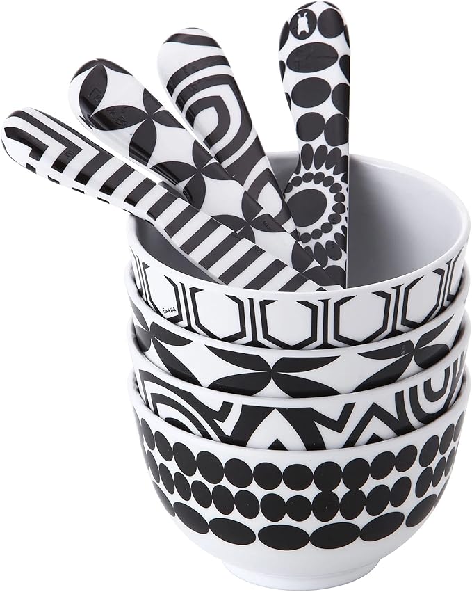 French Bull 12-Piece Entertaining Set – Black &amp White Medium