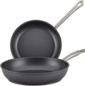 Anolon Accolade Forged Hard Anodized Nonstick Frying Pans/Skillet Set 10 Inch and 12 Inch - Moonstone Gray