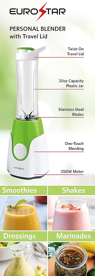EUROSTAR 250W Personal Blender Green