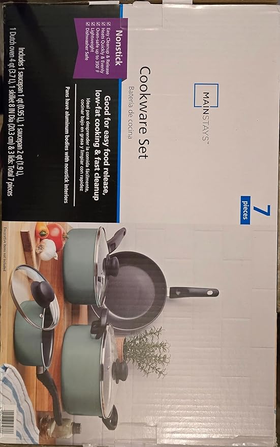 Mainstays Cookware Set 7 Pieces (blue)
