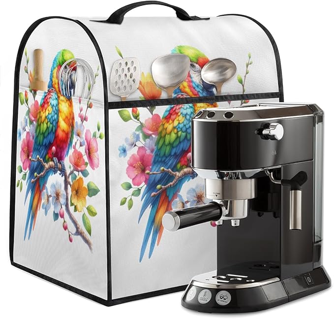 cfpolar Kitchen Aid Mixer Cover Compatible with 6-8 Quarts Animal Parrot Flower Stand Mixer Cover Kitchen Aid Mixers Accessories Appliance Organizer Bag Dust Covers with Zipper Pocket