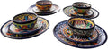 Handmade Talavera 12-Piece Dinnerware Set | Mexican Pottery (Seats 4)