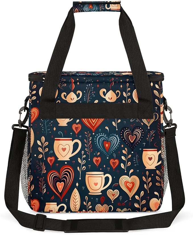 Coffee Maker Travel Bag Compatible with Keurig K-Mini or K-Mini Plus Single Serve Coffee Brewer Carrying Case with Multiple Pockets for K-Cup Pods Storage Bag With Shoulder Strap(Bag Only)