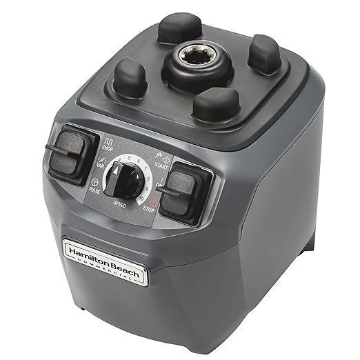 Hamilton Beach Commercial HBF510S Expeditor Stainless-Steel Culinary Food Blender 2.4 Horsepower 64 Ounce Capacity Variable Speed Chop Function NSF Certified