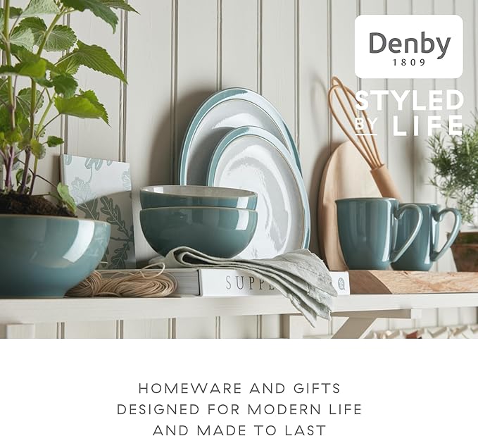 Denby Elements Fern Green 12 Pc Tableware Set