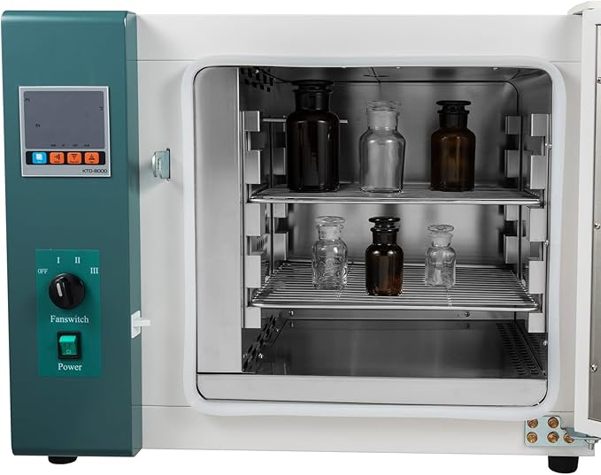 Horizontal Electric Blast Drying Oven 45L/12Gallon Lab Industrial Digital Forced Air Convection Drying Oven with Intelligent Temperature Controller For Industrial Schools 1000W 110V