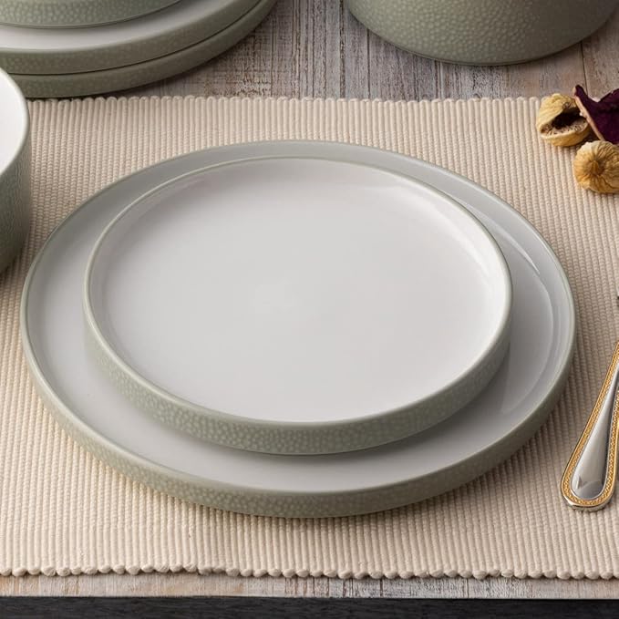 Noritake ColorTex Stone Sage 12-Piece Dinnerware Set Service for 4