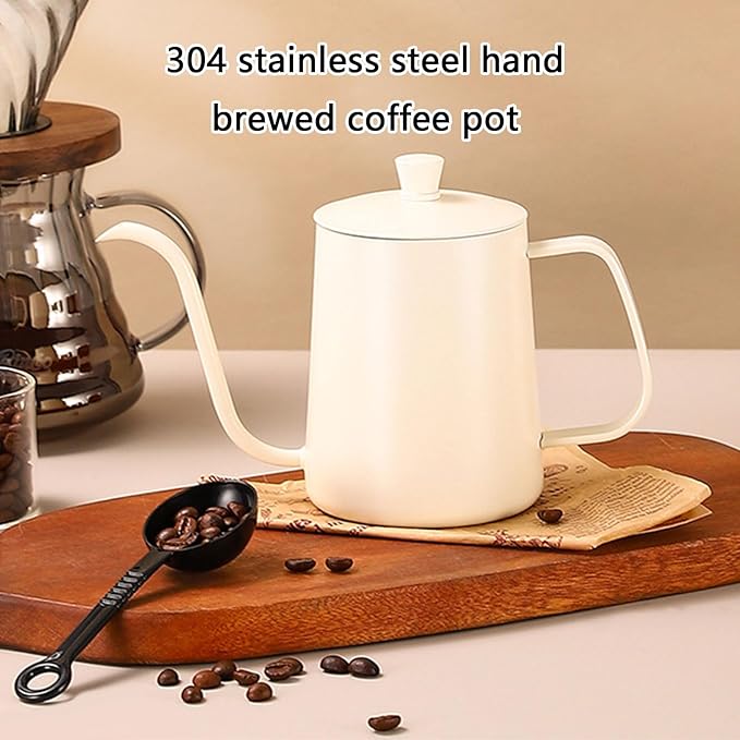 Pour Over Coffee KettleLong Narrow SpoutCoffee CarafeGoose Neck KettleStainless Steel Tea KettleStovetop Portable Water Bottle 20 Oz