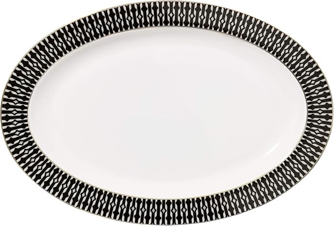 Lorren Home Trends Fiesta-57 Dinnerware Set for Entertaining One Size Black