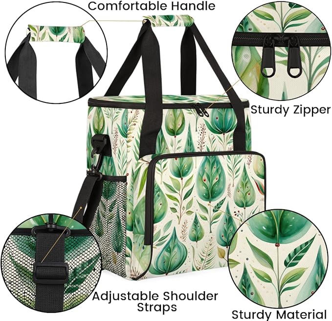 Christmas Tree Coffee Maker Carrying Bag Magic Tree Travel Storage Bag Compatible with K-Mini or K-Mini Plus Single Serve Coffee Brewer Carrying Case with Multiple Pockets &amp Shoulder Strap