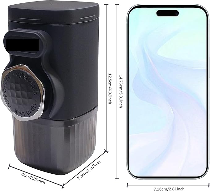 Portable Manual Espresso Coffee Maker - No Electricity Needed Compact &amp Lightweight for Travel Car Desk Home Use