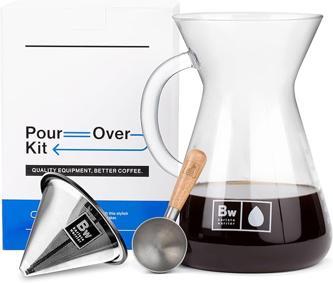 Barista Warrior Pour Over Coffee Maker Set &amp Pour Over Kettle