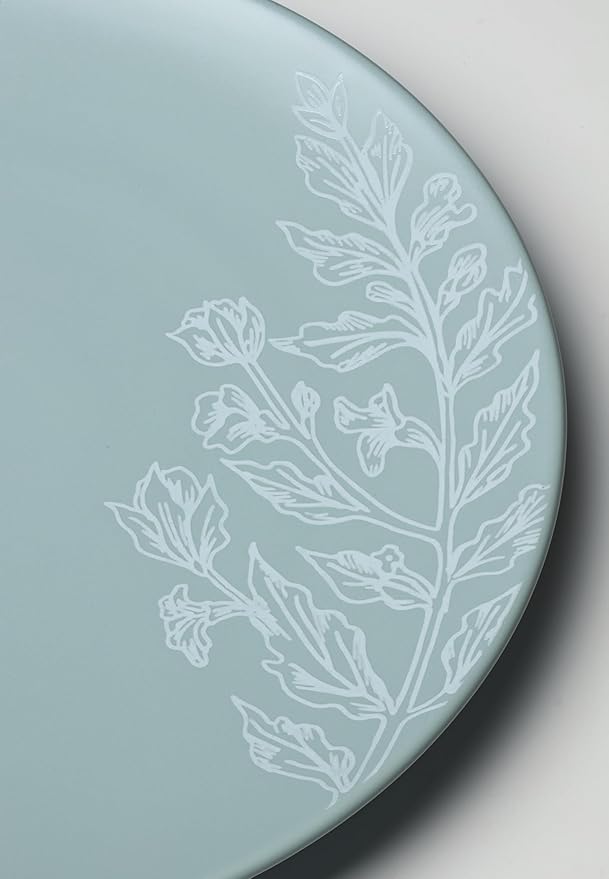 Oneida 897393 Roseto 12-Piece Dinnerware Set French Blue